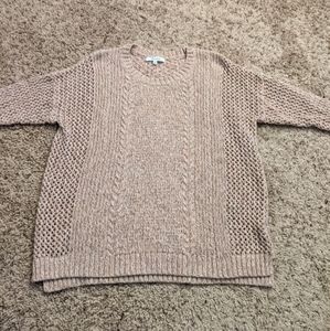 Light Pink Cable Knit Sweater